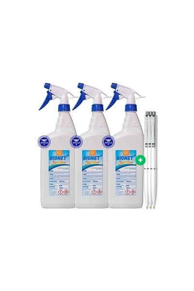 G&M2000 Set 3 x Bionet Sanidor Dezinfectant Profesionist Multisuprafete 3L Ba...