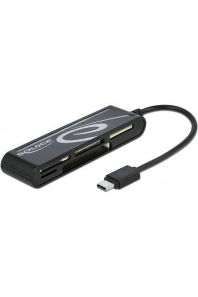 DELOCK Αναγνώστης καρτών USB 2.0 Type-C για /S/D/ /m/i/c/r/o/S/D/ /M/e/m/o/r/...