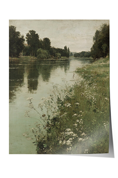 Zestia Vintage αφίσα τοίχου, Αφίσα με φυσικό τοπίο δίπλα στο ποτάμι Αρ.: 20240
