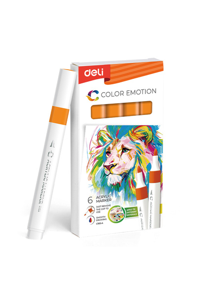 Deli Acrylic Marker Orange Color Emotion
