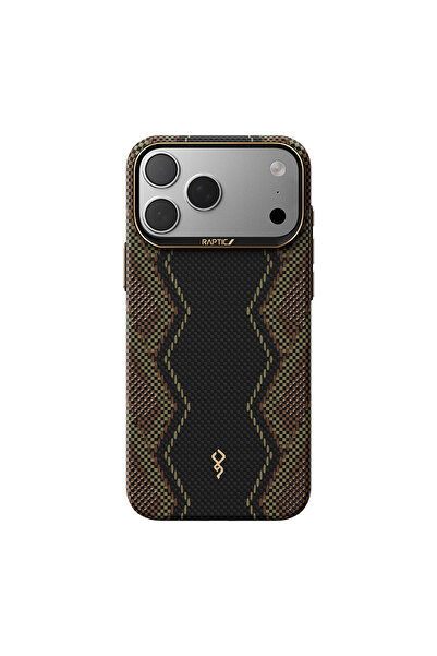 Raptic iPhone 17 Pro Uyumlu Kılıf M-safe Şarj Özellikli Aramid Skin Scepter S...