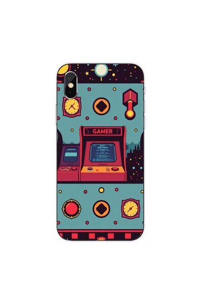 OEM Husa compatibila cu Apple iPhone XS Max Silicon Gel Tpu Model Gamer Arcad...