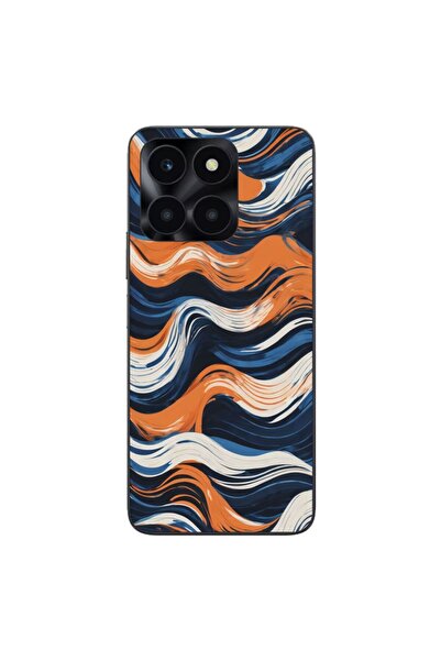 OEM Husa compatibila cu Honor X6a Silicon Gel Tpu Model Abstract Crazy Orange...