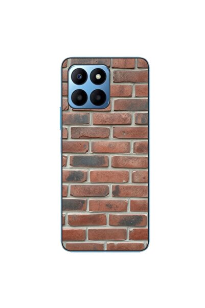 OEM Θήκη συμβατή με Honor X8 5G από σιλικόνη gel TPU με σχέδιο τούβλινου τοίχου