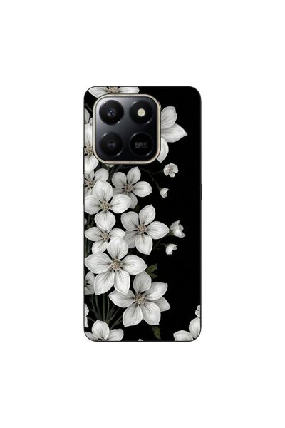 OEM Husa compatibila cu Honor 400 Smart Silicon Gel Tpu Model Pure White Flowers