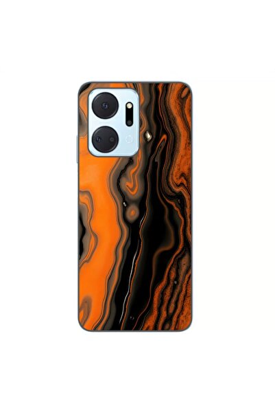 OEM Θήκη συμβατή με Honor X7a, από σιλικόνη gel TPU, με μεταλλικό σχέδιο ροής...