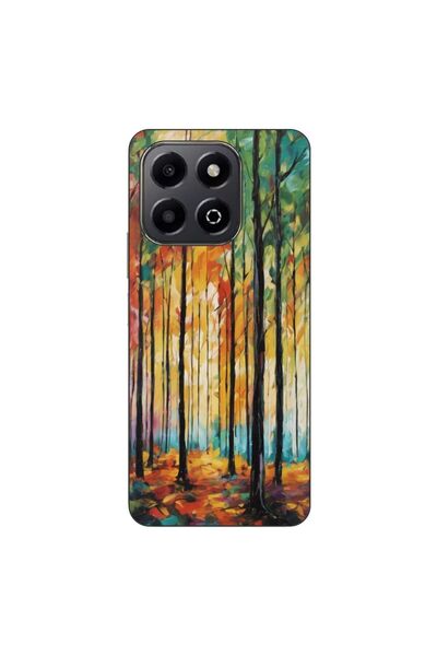 OEM Husa compatibila cu Honor X6b Silicon Gel Tpu Model Colored Forest Art