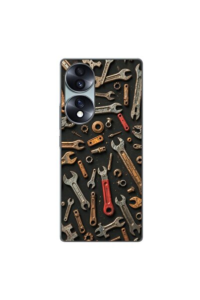OEM Husa compatibila cu Honor 70 Silicon Gel Tpu Model Mechanic Tools Pattern