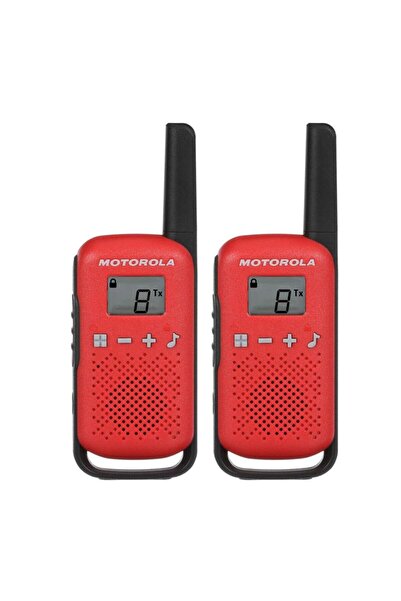 Motorola T42 TELSİZ İKİLİ SET KIRMIZI 4 KM MENZİLLİ 16 KANALLI