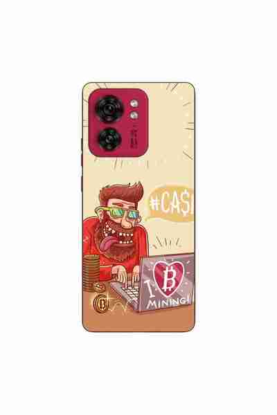 OEM Калъф, съвместим с Motorola Edge 40, силиконов гел TPU, модел BTC Mining