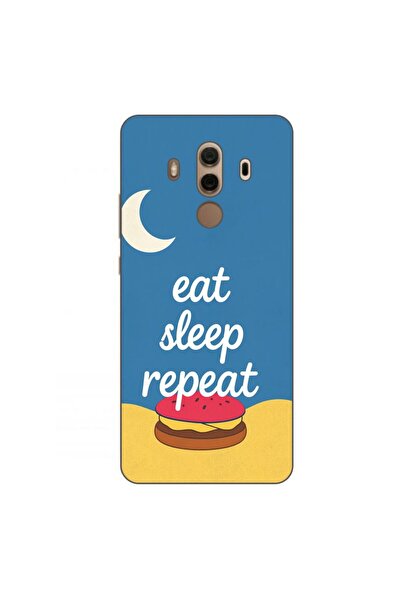 OEM Husa compatibila cu Huawei Mate 10 Pro Silicon Gel Tpu Model Eat Sleep Re...
