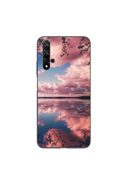 OEM Husa compatibila cu Huawei Nova 5T Silicon Gel Tpu Model Pink Clouds