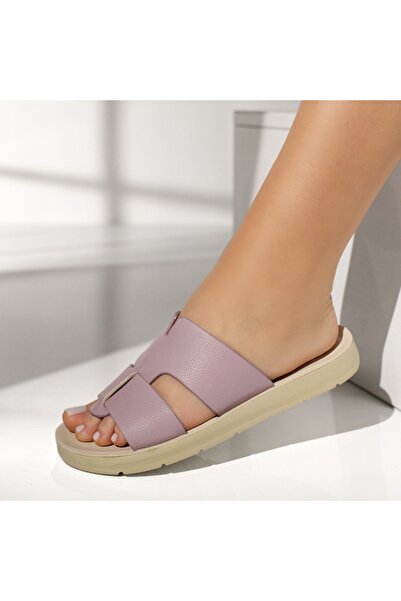 Modlet.ro Women's purple flat casual mules EVA19
