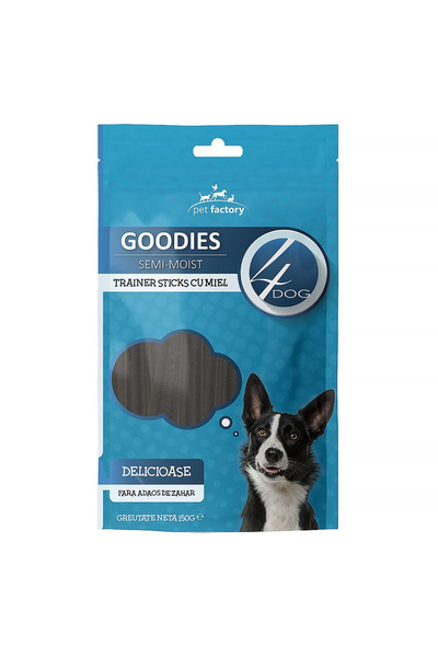 4dog Rewards for Adult Dogs, GOODIES Trainer, Dental Sticks, Lamb, 150g