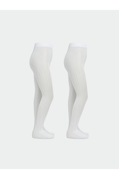 LC Waikiki Patterned Girls' Tights 2 Pack