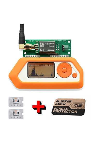 UnderShop Modul extern NRF24L01 2.4 GHz + Husă de silicon portocalie pentru F...