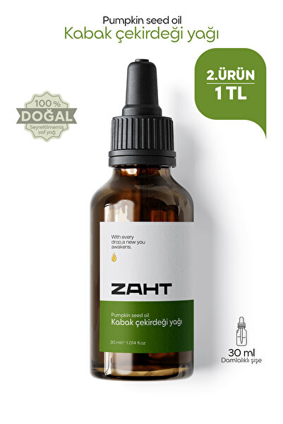 ZAHT Kabak Çekirdeği Yağı %100 Saf Ve Doğal 30 Ml (Soğuk Sıkım)