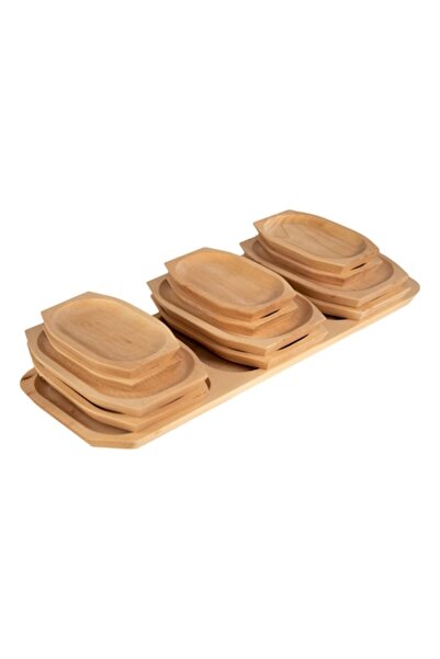 OEM Wooden platter set 12+1, Beech