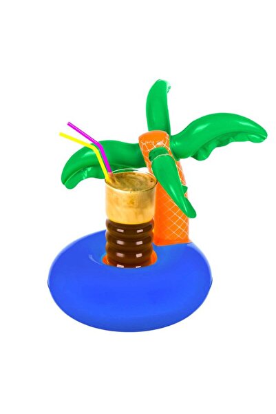 OEM Inflatable Cup Holder, Palm Tree Pattern, Ø22x23cm, Pool and Sea, Fun Sum...