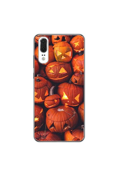 OEM Husa compatibila cu Huawei P20 Silicon Gel Tpu Model Halloween Dovleci Lu...