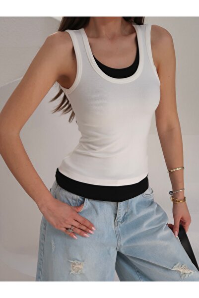 Paw Garage Women's Elira Silk Camisole Garnished Undershirt
