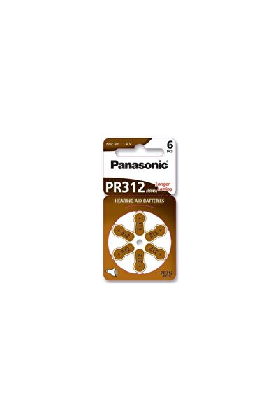 PANASONIC Set de 6 baterii pentru aparate auditive 312
