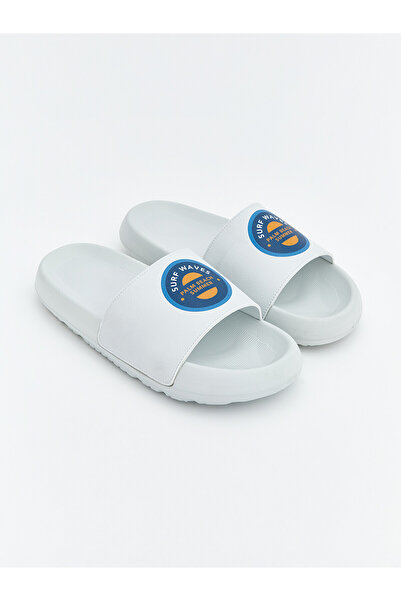 LC Waikiki Nevavm Printed Men's Slippers with Difference Design