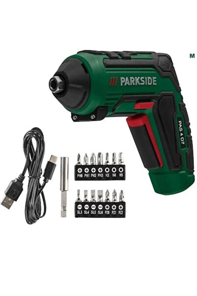 PARKSIDE 4V Screwdriver with built-in battery, 15-bit set, Max Torque: 10 Nm,...