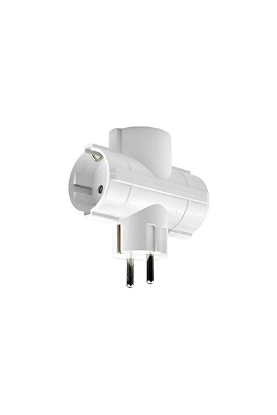 Braytron TRIPLE SCHUKO PLUG CHILD PROTECTION WHITE TRIANGLE