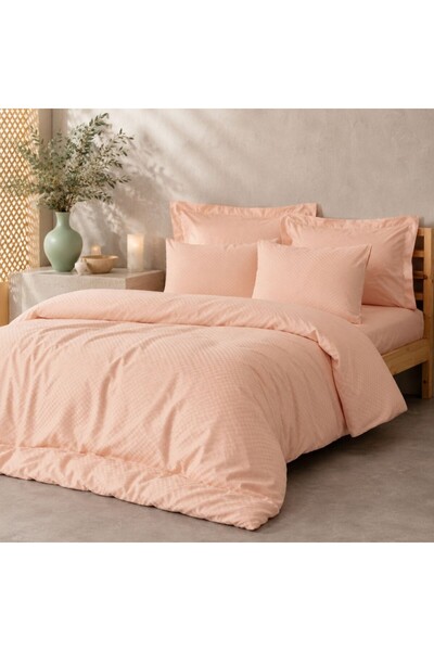 Cotton Box Double bed linen Cotton jacquard ranforce, Cotton Box, Salmon Plaid