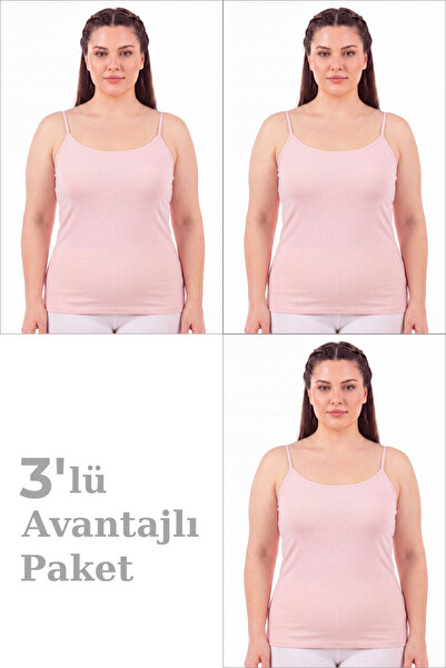 Arma Yıldız Tricou cu bretele din bumbac Lycra pentru femei, mărime mare, țes...