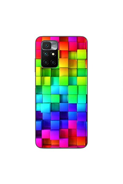 OEM Husa compatibila cu Xiaomi Redmi 10 Silicon Gel Tpu Model Colorful Cubes