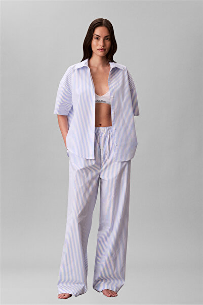 Calvin Klein Covered Wb Poplin Pa Kadın Pijama Altı Mavi