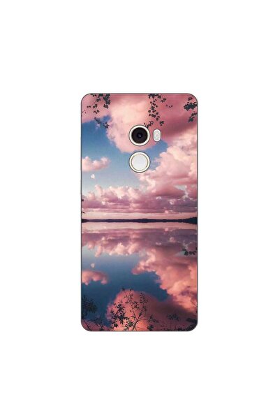 OEM Case compatible with Xiaomi Mi Mix 2 Silicone Gel Tpu Model Pink Clouds