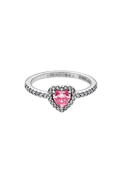 de Pink Crystal Heart Ring
