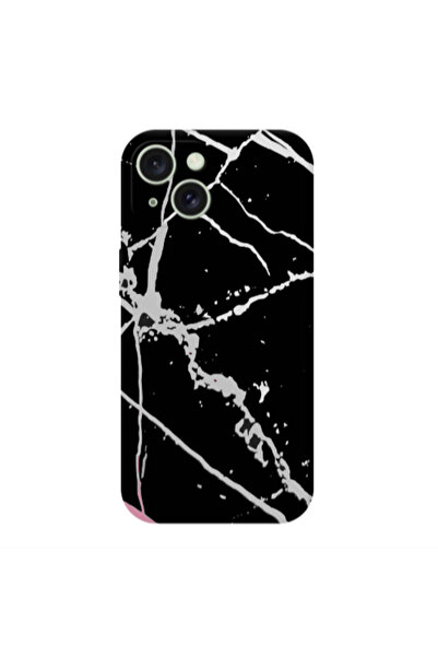 Other Apple iPhone 15 Plus Marble Cream Cracks Transparent Silicone TPU Θήκη