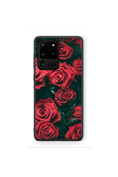 Other Samsung S20 Ultra Red Roses Black Glossy Θήκη