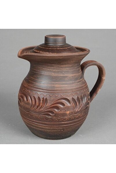 OEM Red Clay Jug with Lid, Brown, 1.7 l