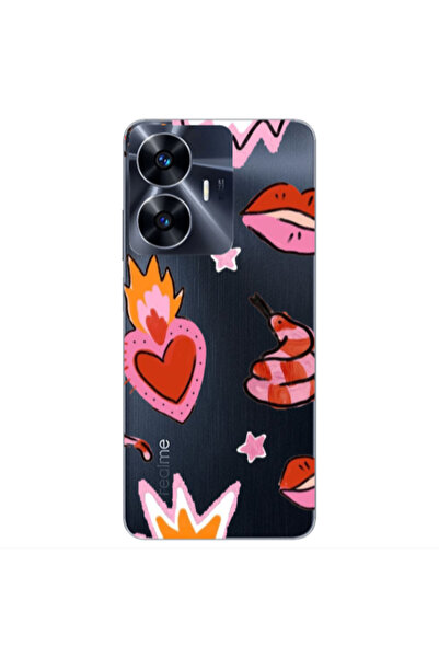 Other Realme Note 50 Snake heart Transparent Silicone TPU Θήκη