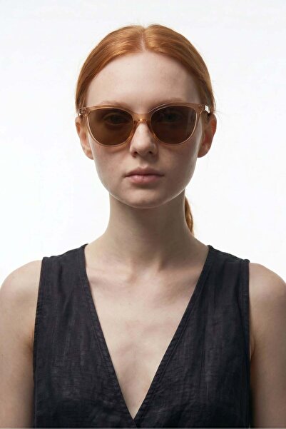 Bilge Karga Bernia Nude Brown Sunglasses