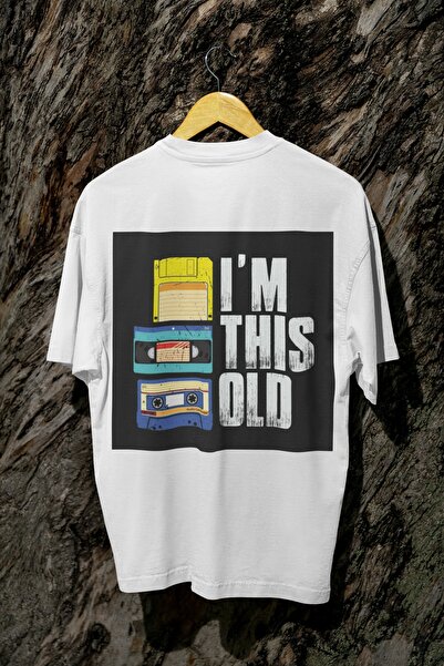 MAGORS Back to 90's Back Printed Vintage Cyclone Collar Cotton Oversize Short...