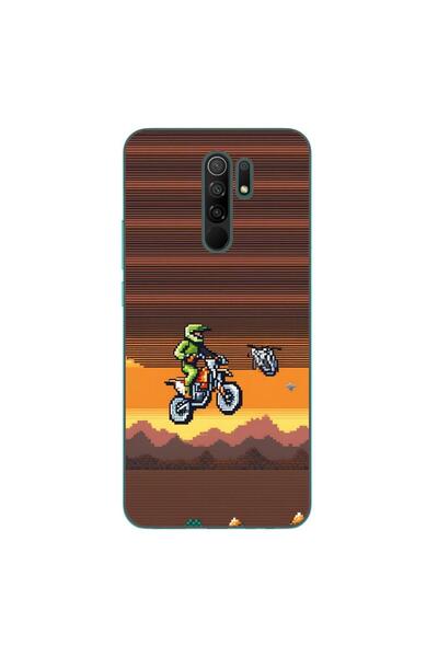 OEM Husa compatibila cu Xiaomi Redmi 9 Silicon Gel Tpu Model Pixel Art Motorc...