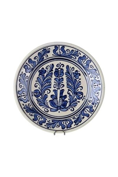 OEM Decorative Ceramic Plate, Hand-Painted, Blue, 13 cm