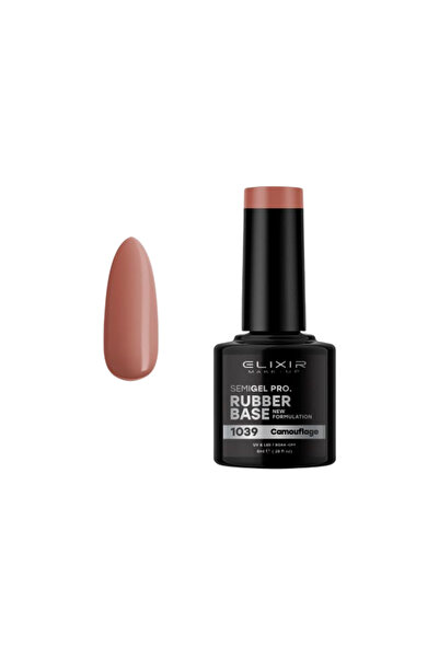 Elixir SEMI GEL (ΗΜΙΜΟΝΙΜΟ ΒΕΡΝΙΚΙ) RUBBER BASE 1039 (CAMOUFLAGE) 8ML