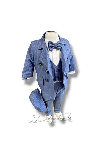 Domdom Boutique Luca Striped suit, silver buttons