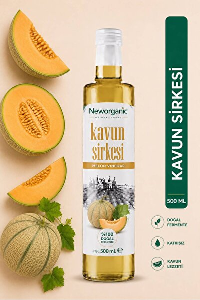 New Organic Geleneksel Kavun Meyve Sirkesi 500ml || Katkısız ve Koruyucusuz