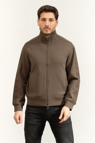 Emporio Armani Erkek Fermuarlı Sweatshirt Çok Renkli