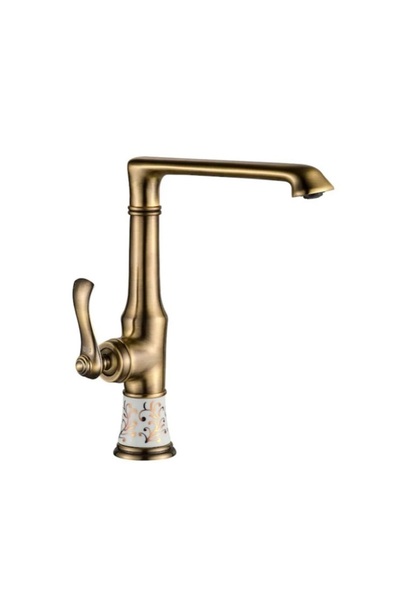 Filia Yapı Porcelain Patterned Antique Kitchen Sink Faucet