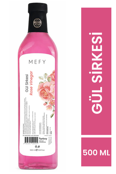 Mefy Gül Sirkesi Doğal Fermantasyon Rose Vinegar 500 ml