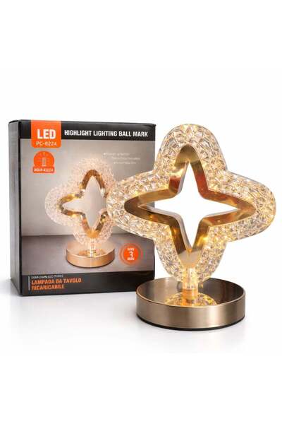 Zenorius Lampă LED Decorativă Cristal 20x16.5cm, 3 Moduri de Lumină, Control ...